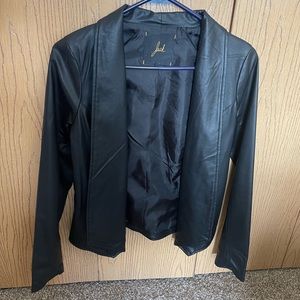 Jack - Black faux leather jacket.